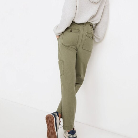 Madewell Green Cargo Lightweight Straight Leg Pants - Picture 2 of 4